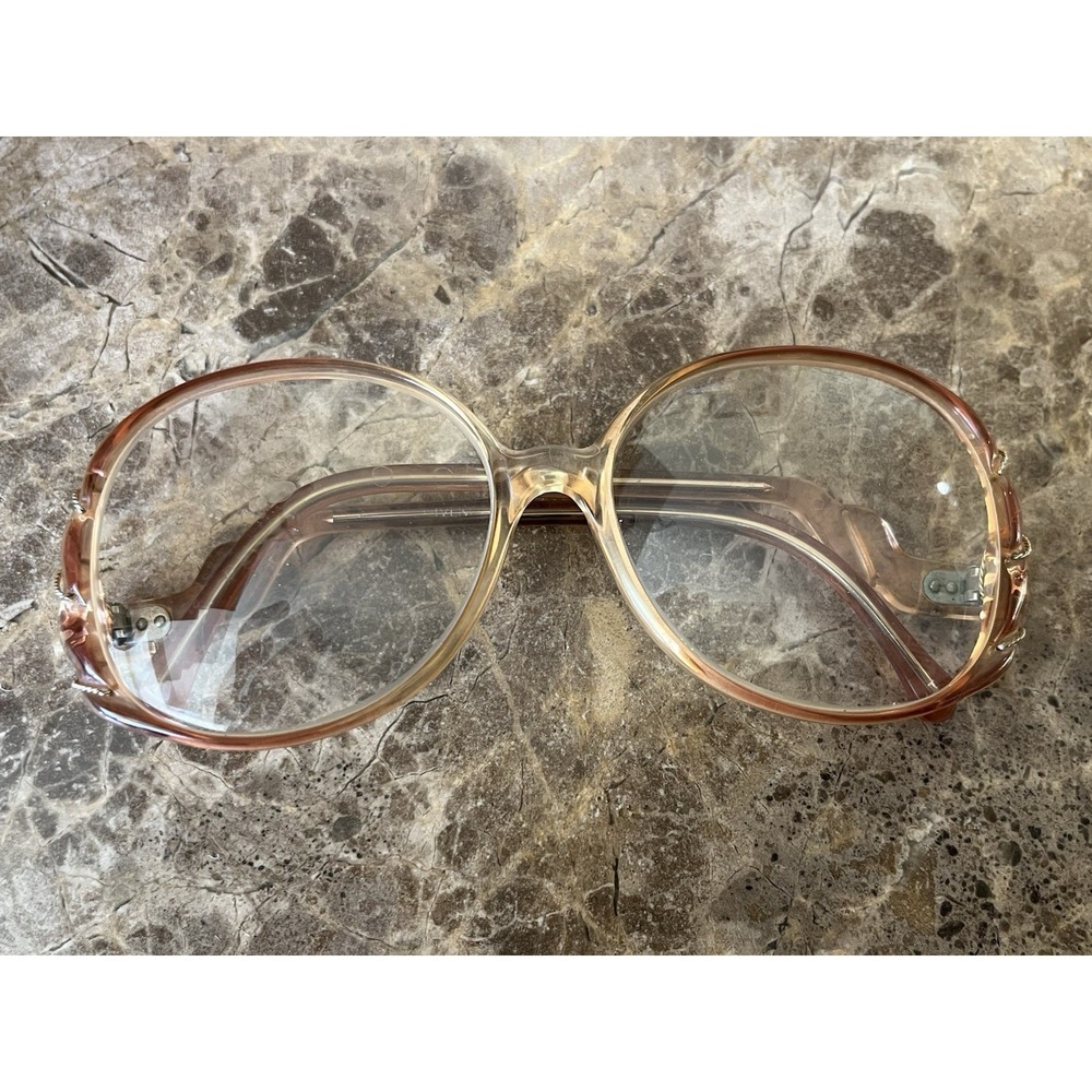 VINTAGE 1970s GIVENCHY FRANCE WOMENS EYEGLASSES FRAMES Brown 52-15